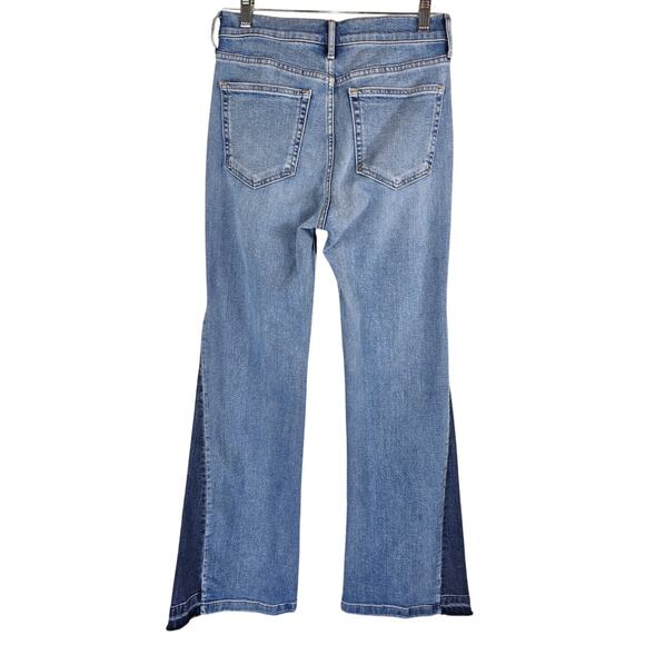 GAP Denim 70's Flare High Rise Two Tone Jeans Hem Women's Jeans 27 - Picture 3 of 5